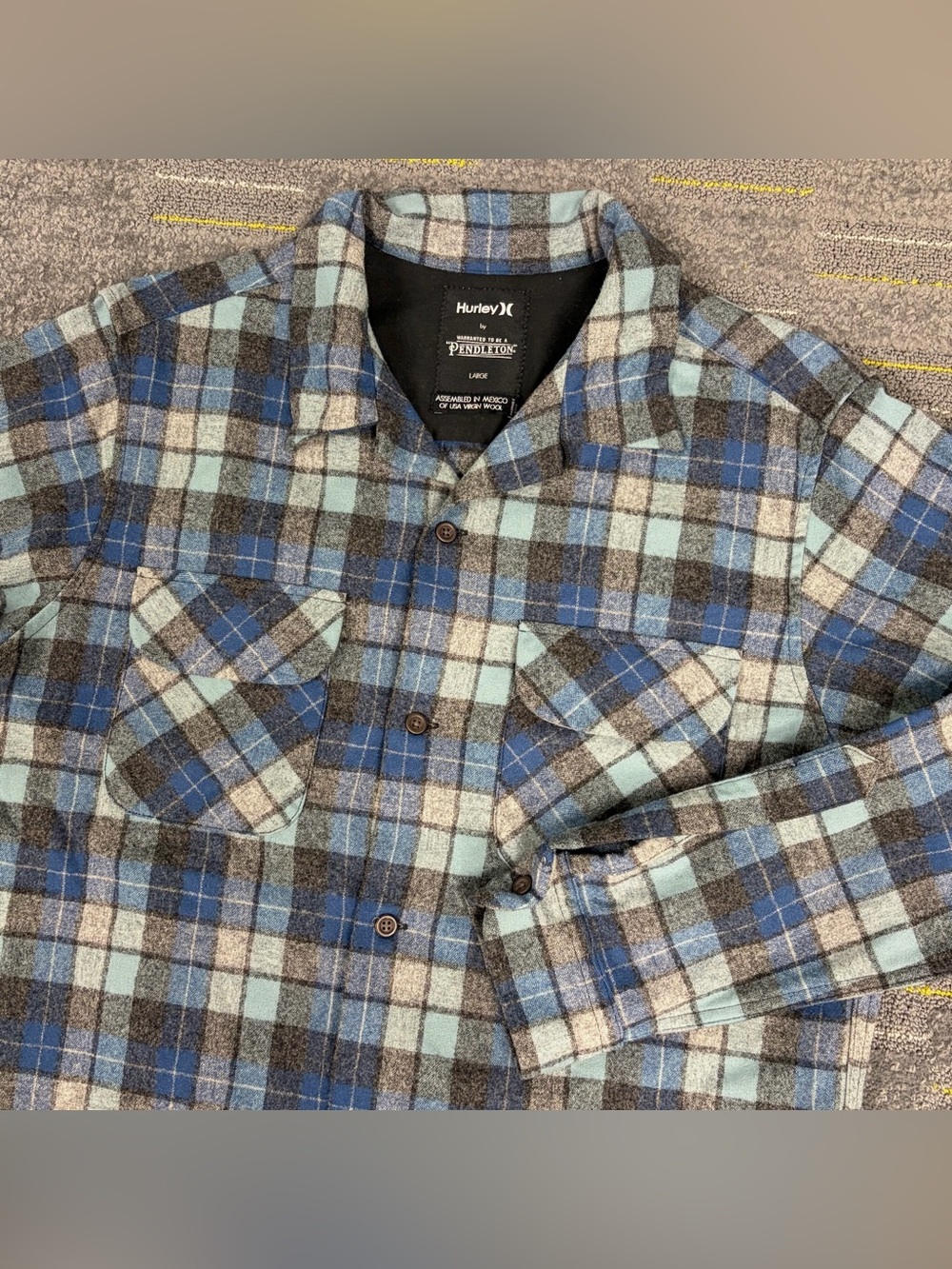 Hurley Pendleton Limited Edition Beach Boys Plaid Wool Board Shirt Men’s Large